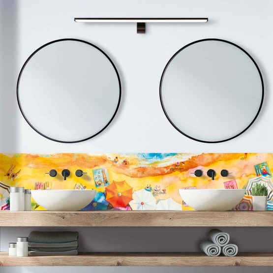 Crédence de salle de bain bord de mer