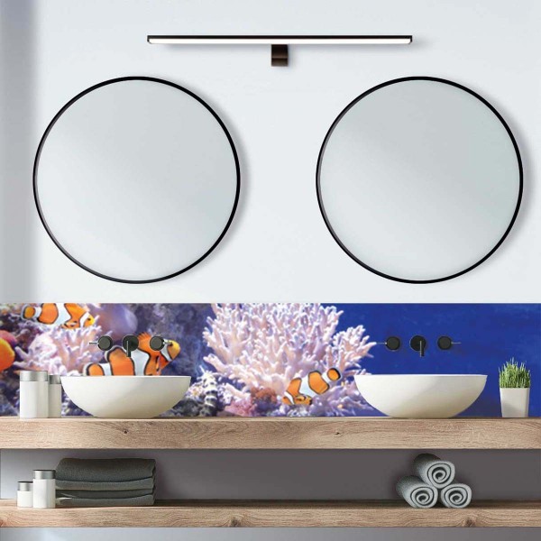 Crédence de salle de bain poissons clowns