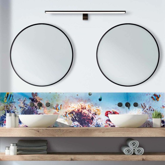 Crédence de salle de bain fonds marins