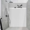 Panneau Douche chat curieux