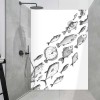 Panneau Douche banc de poissons