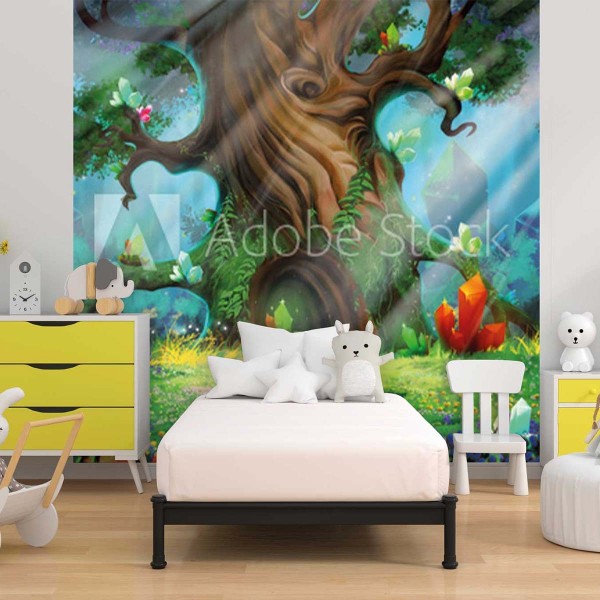 Papier peint enfant forêt enchantée