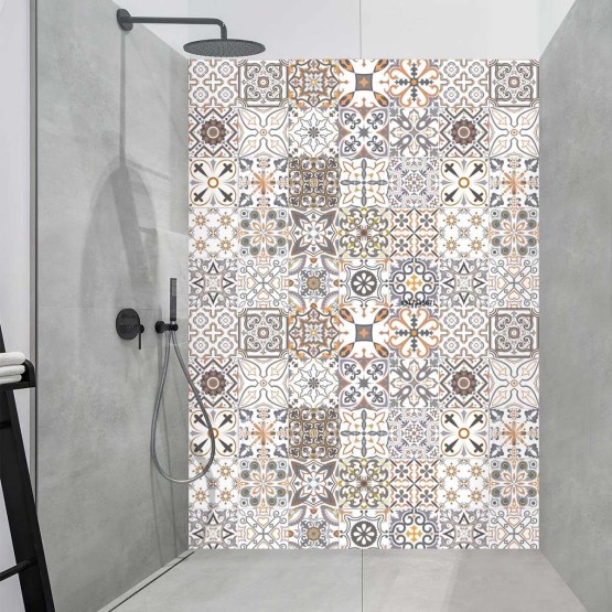 Panneau Douche carreaux de ciment traditionnels