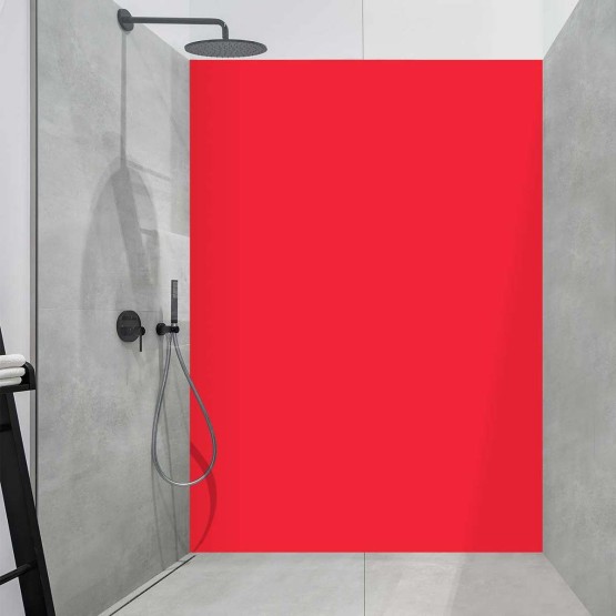 Panneau Douche couleur rouge corail