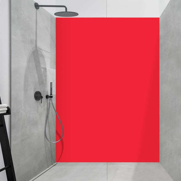 Panneau Douche couleur rouge corail