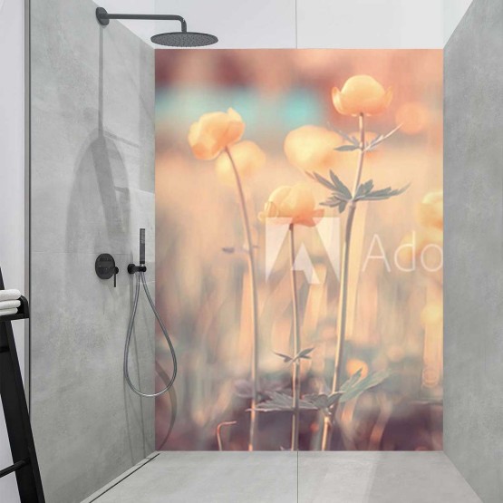 Panneau Douche bourgeons de fleurs