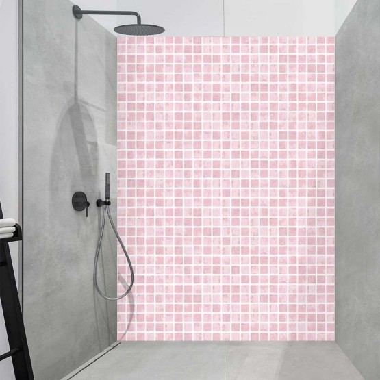 Panneau Douche mosaïque rose