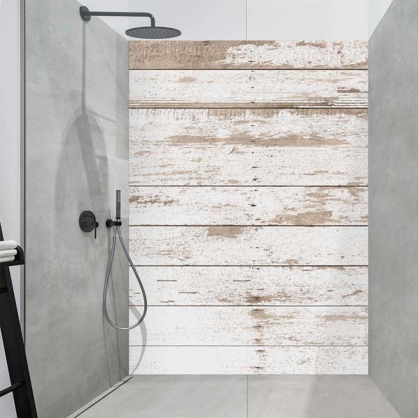Panneau Douche effet bois vieilli