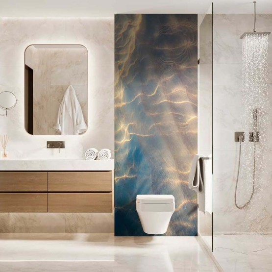 Panneau WC transparence eau