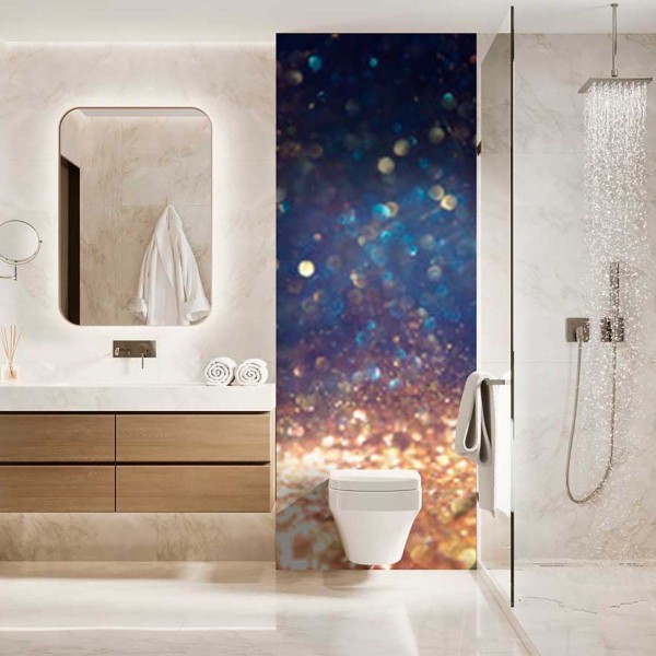 Panneau WC pluie de paillettes