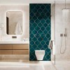 Panneau WC motif oriental chic