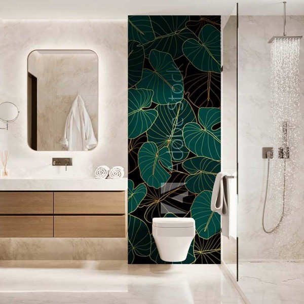 Panneau WC jungle luxuriante