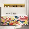 Tablier de baignoire graphique et florale