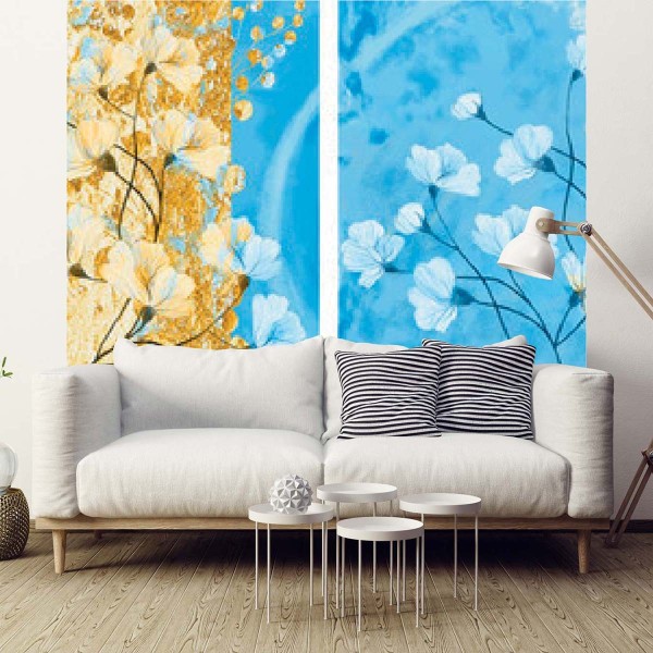Papier peint fleuri et design