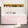 Tablier de baignoire béton rose