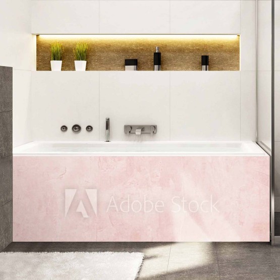 Tablier de baignoire béton rose