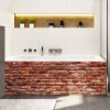 Tablier de baignoire style industriel mur de briques