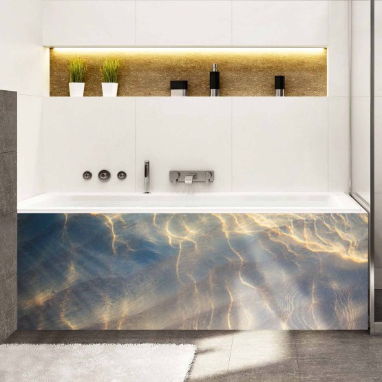 Tablier de baignoire eau et transparence