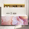 Tablier de baignoire chic marbre rose et violet