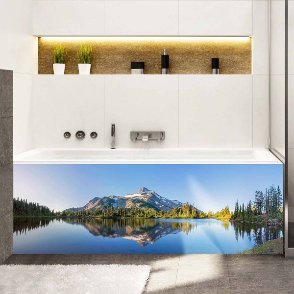 Tablier de baignoire lac et montagnes