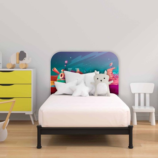 Tête de lit Enfant Dans l'espace