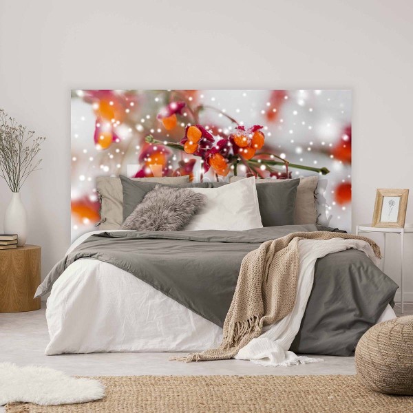 Tête de lit Arbre fruitier enneigé