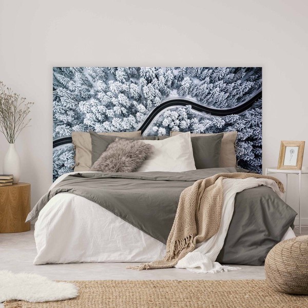 Tête de lit Fôret de sapins enneigés