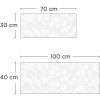 Crédence de salle de bain graphique gris et blanc