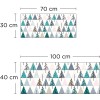 Crédence de salle de bain graphique sapin