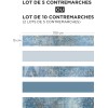 Contremarche carreaux de ciment bleu vieilli