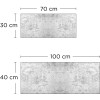 Crédence de salle de bain style béton gris et blanc