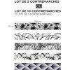 Contremarche motifs fleurs graphiques