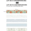 Contremarche graphique fleurs et pastel