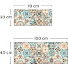 Crédence de salle de bain tomettes graphiques