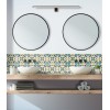 Crédence de salle de bain mosaïque style provençal