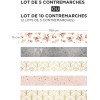Contremarche design or et fleurs