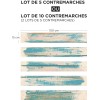 Contremarche bois vieilli bleu