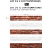 Contremarche mix briques blanches et rouges