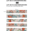 Contremarche mix marbre et pierre multicolore