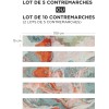 Contremarche pierre marbrée multicolore