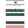 Contremarche composition florale verte et rose