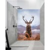 Panneau Douche cerf et montagnes