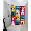 Panneau Douche mosaïque multicolore chiens