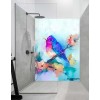 Panneau Douche oiseau style aquarelle