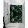 Panneau Douche feuilles exotiques effet miroir