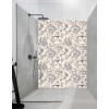 Panneau Douche colibris et fleurs vintage