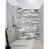 Panneau Douche effet briques grises