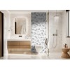 Panneau WC cubes géométriques 3D