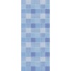 Panneau WC mosaïque ronds bleus