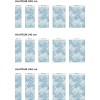 Panneau WC torsades et vagues bleues
